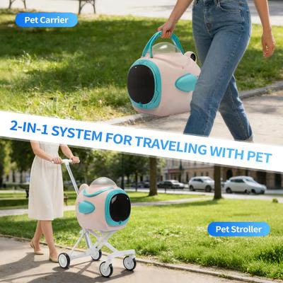 Coziwow 3-in-1 Detachable Space Capsule Pet Stroller Travel Carrier Dog & Cat