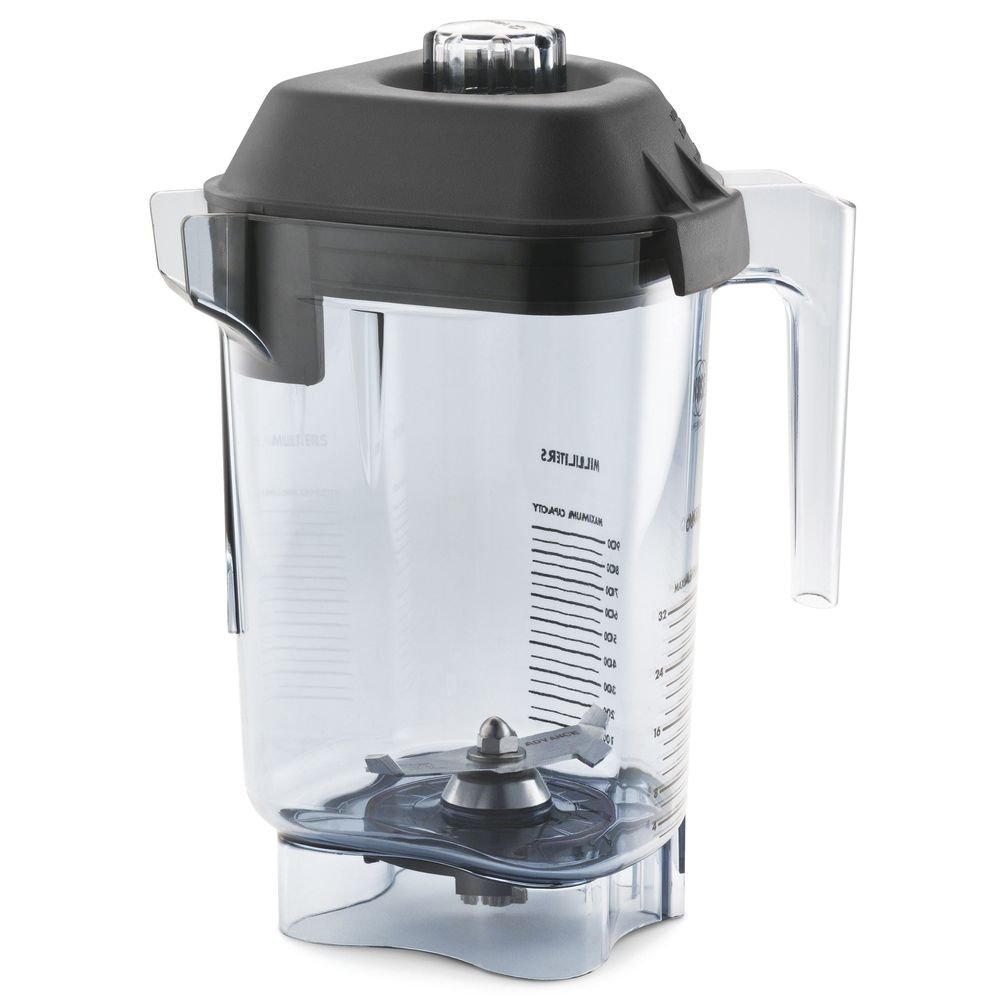Vitamix 15981 32 Oz Clear Replacement Tritan Container Lid And Blade For The Quiet One Blending Station Advance tang 2 Blending Station And Drink Machine Advance-7 1/8"L X 8 1/8"W X 8 5/8"