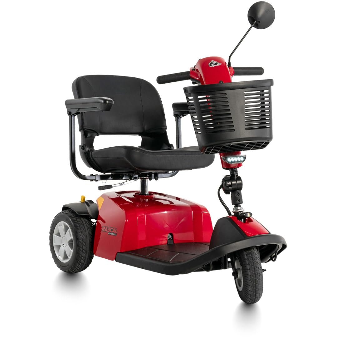Rascal Conquest 4-Wheel Heavy-Duty Outdoor Mobility Scooter, Long-Range Battery-Powered Electric Travel, 350lb Capacity, Battery Included