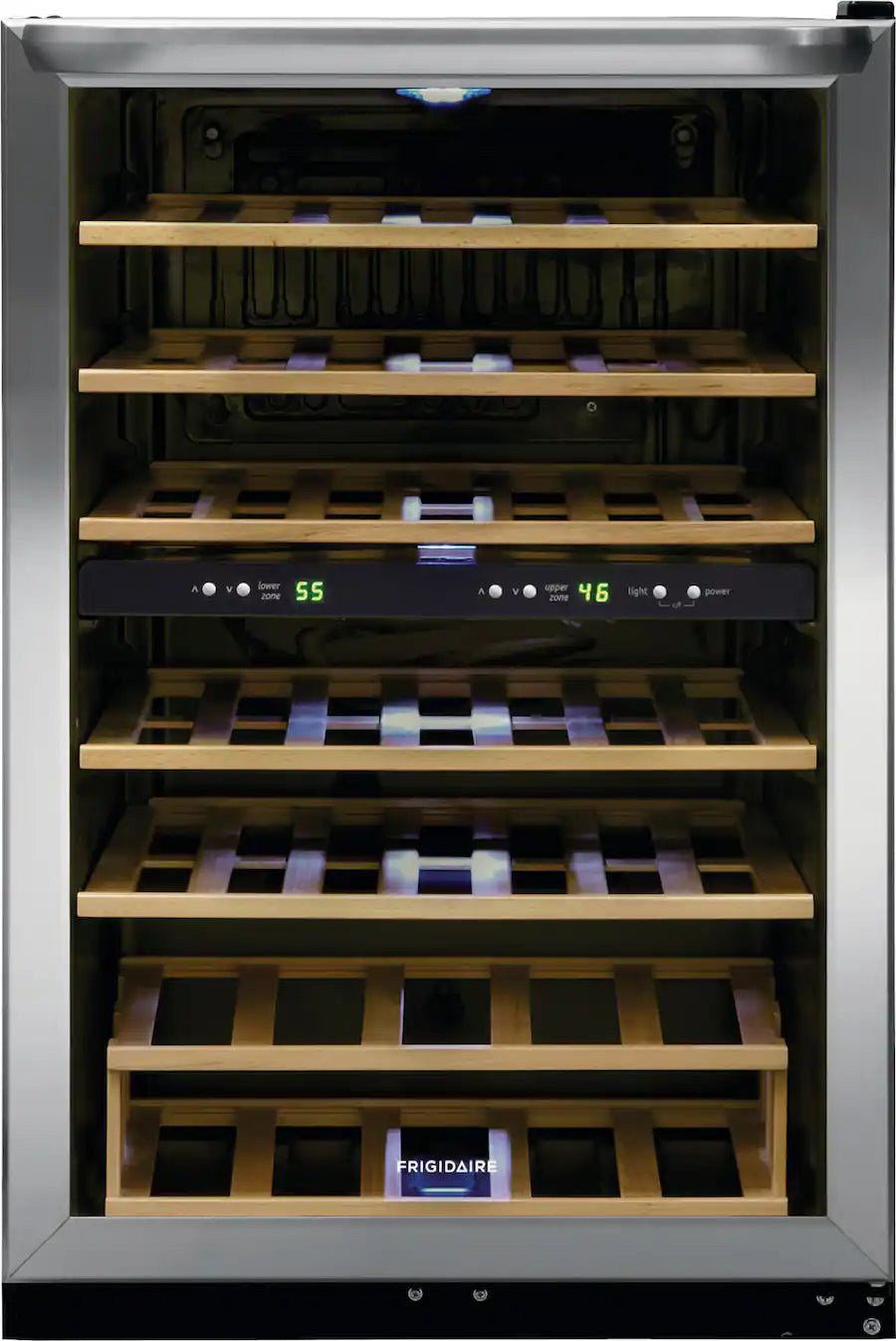 45 Bottle Two-Zone Wine Cooler - Stainless Steel