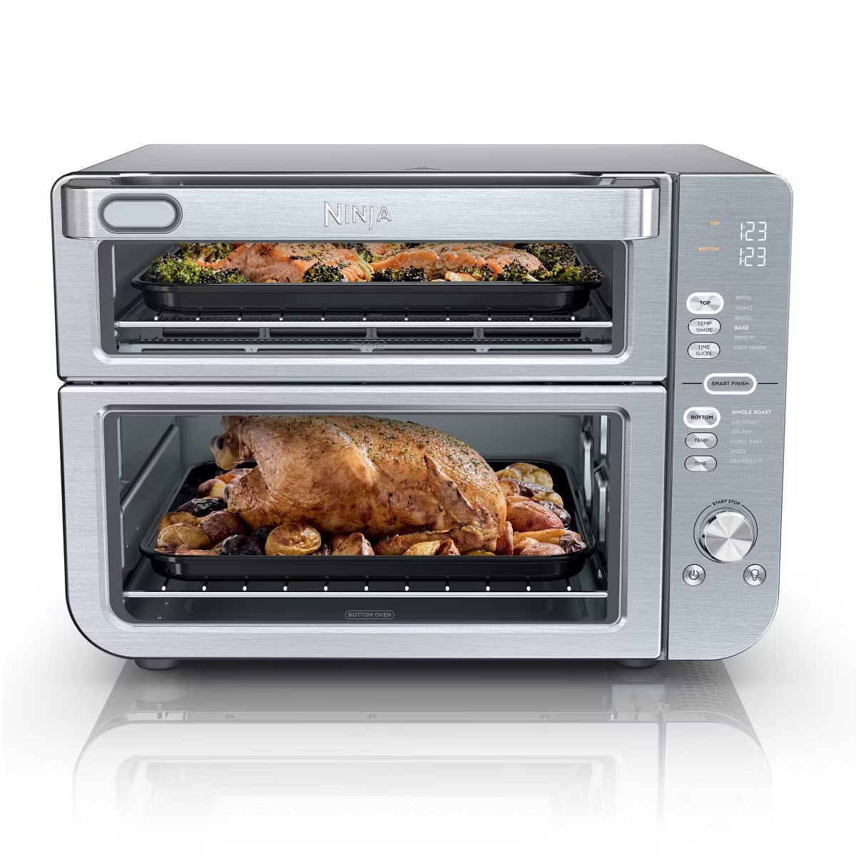 Air Fryer with SmartFinish & DualZone Technology DCT601: Stainless Steel, Convection Bake, Air Fry