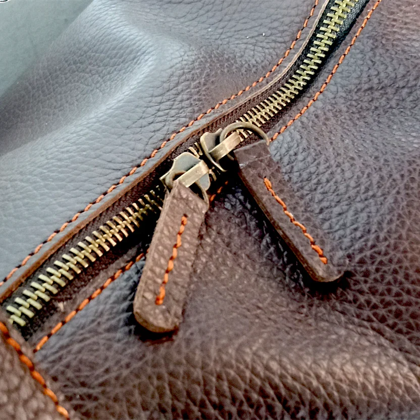 Softy Dark Brown Leather Duffel Bag Travel & Weekender Bag