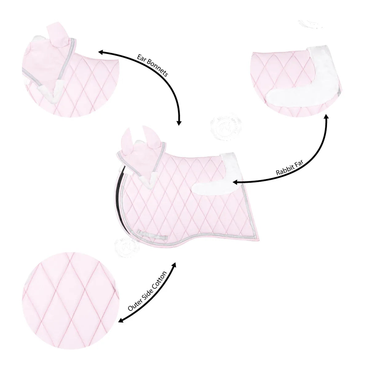 Pink English Saddle Pad Set – Stylish & Comfortable