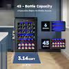 22 Bottle Wine Fridge, 2.6 Cu. ft. Wine Refrigerator with Glass Door and Touch Controls, Black