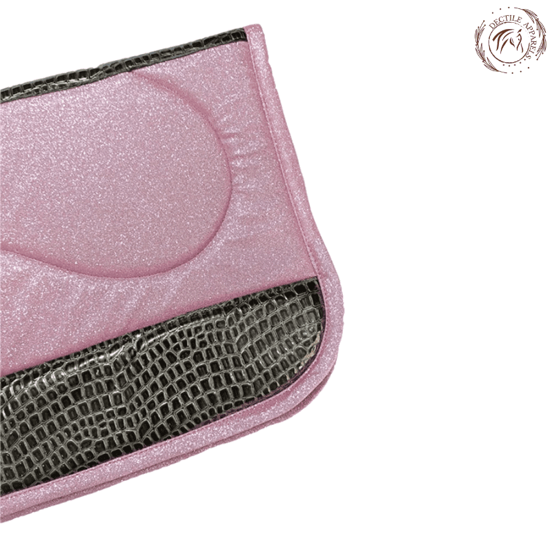 Pink Glitter Croc Western Saddle Pad
