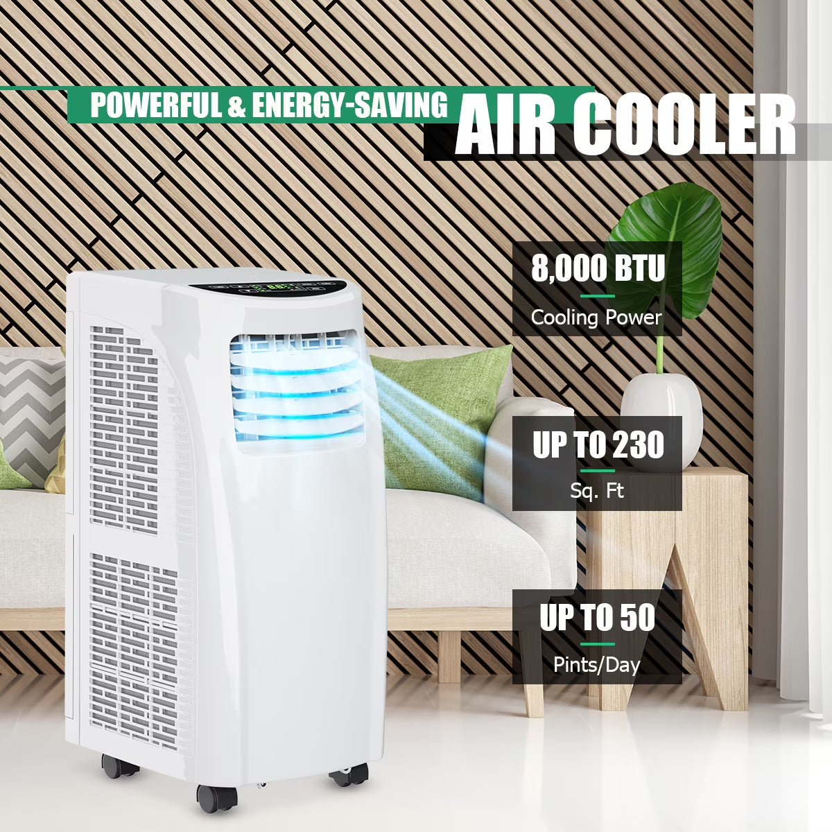 Costway Portable Air Conditioner 5500 BTU Dehumidifier