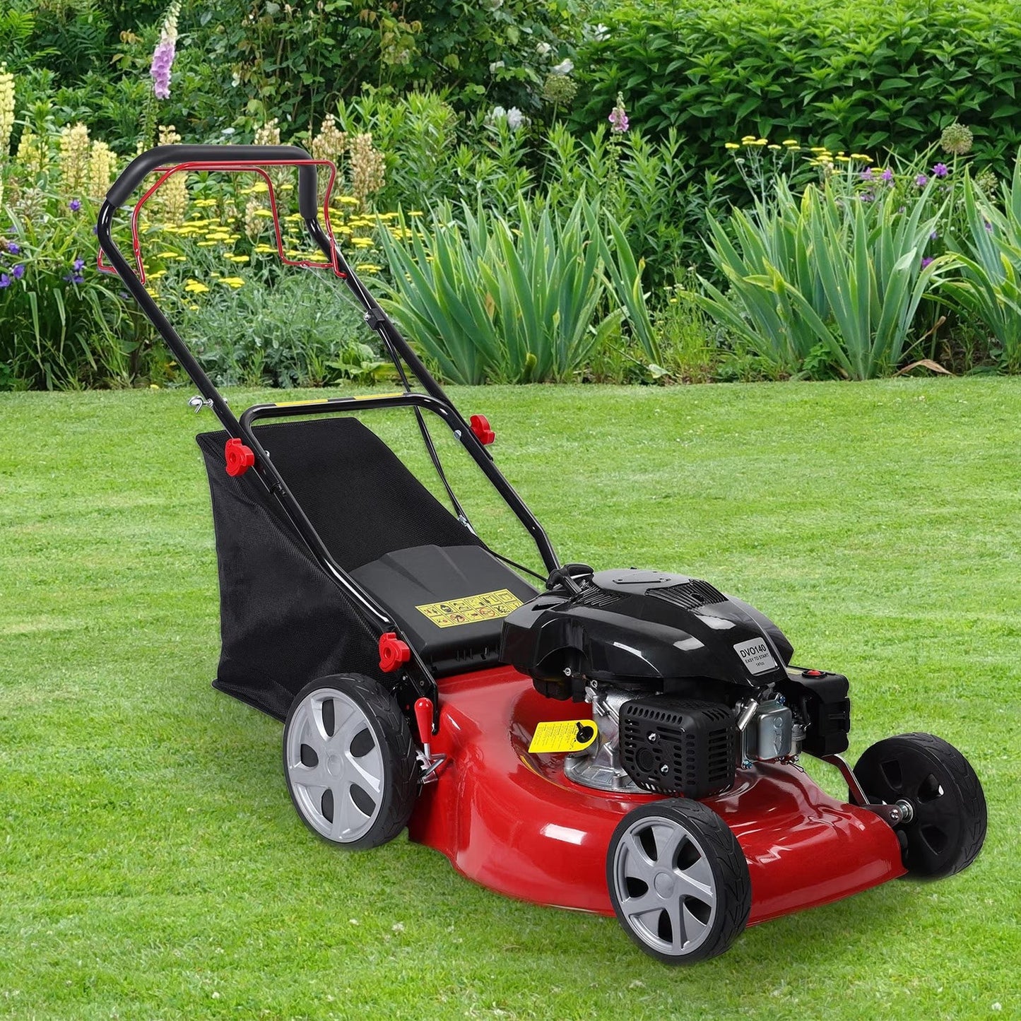 141cc 20" Gas Lawn Mower with 3-in-1 Cutting &amp; 7-Position