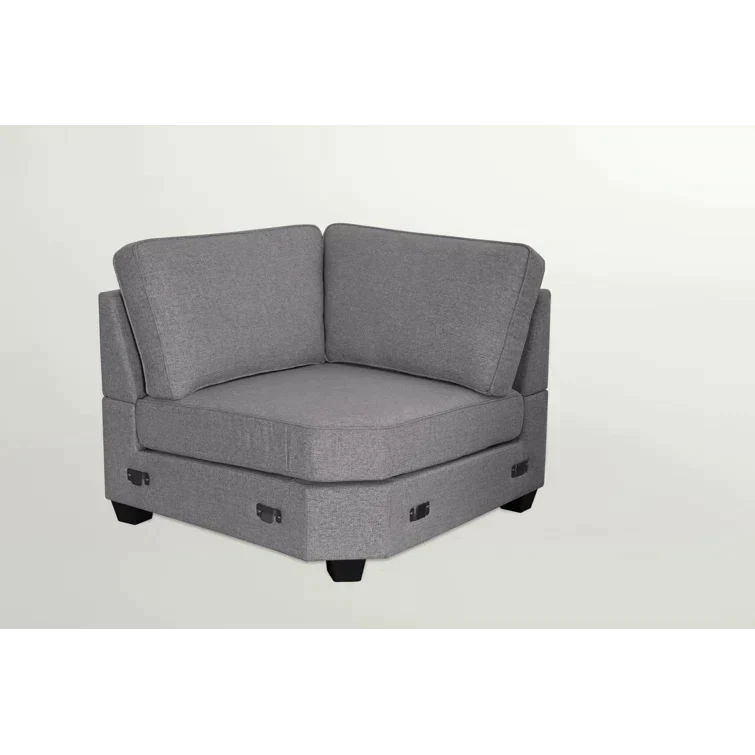 137" Wide Reversible Modular Corner Sectional with Ottoman
