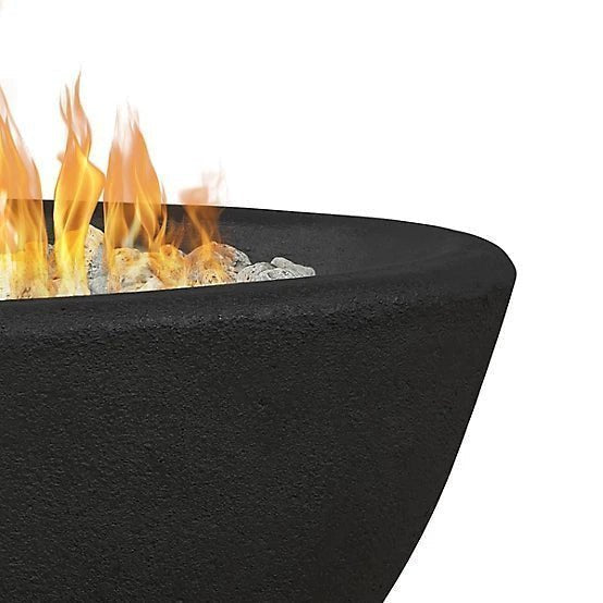 Real Flame 48.25 in. x 28.25 in. Riverside Oval Propane Gas Fire Bowl, Shale