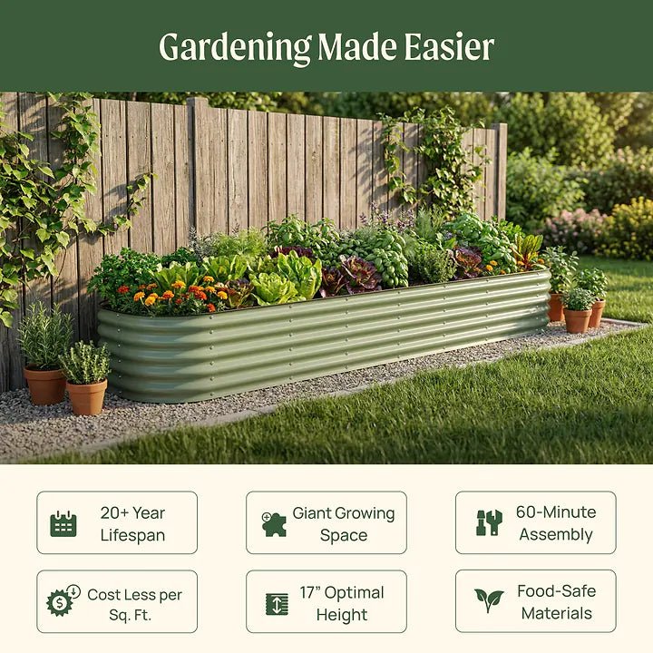 Tall X In 1 Giant Modular Metal Raised Garden Bed Kit