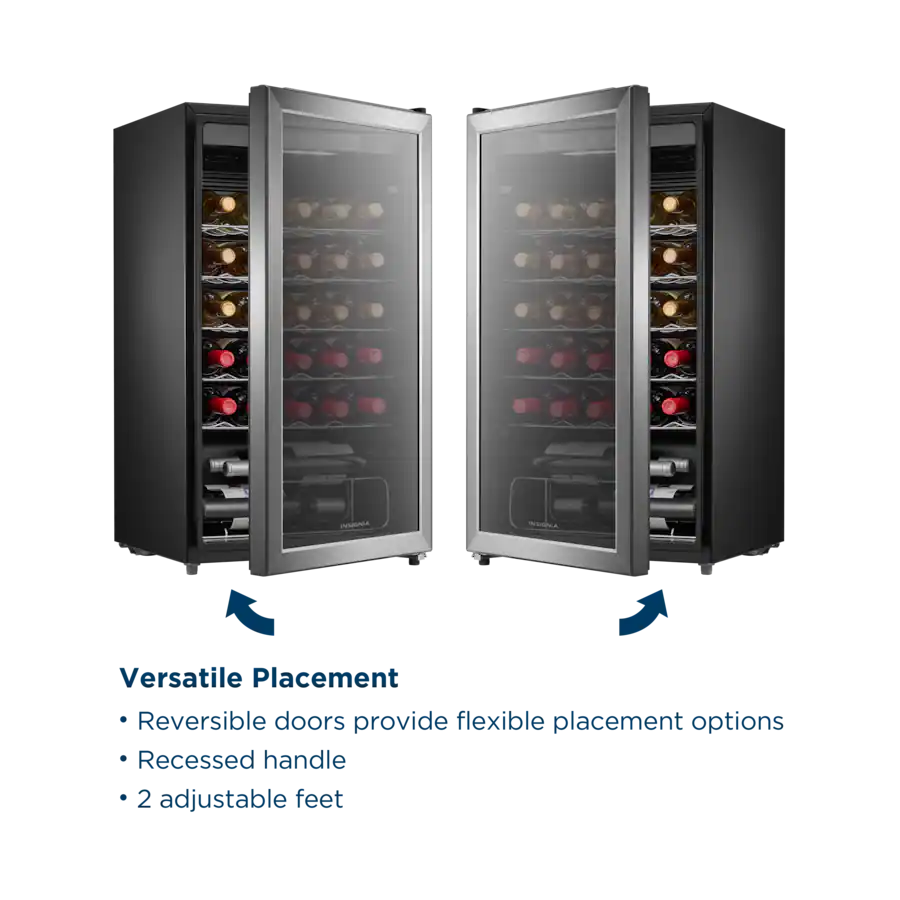 29 Bottle Wine Cooler with ENERGY STAR Certification - Stainless Steel Look