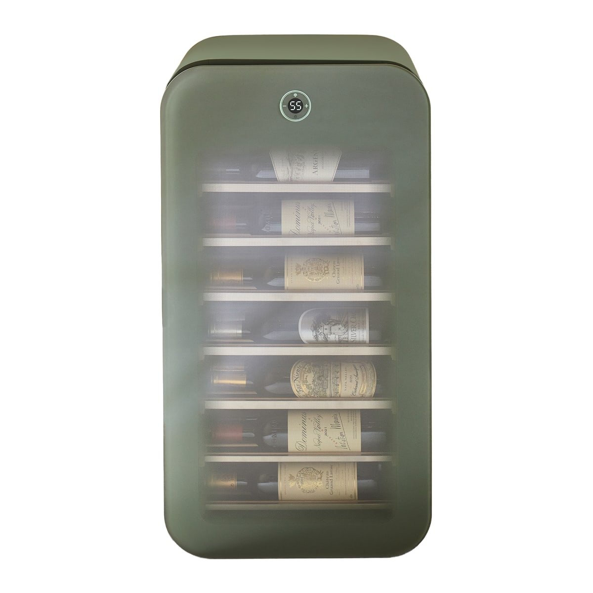 22-Bottle Frameless Glass Wine Refrigerator - Sage Green