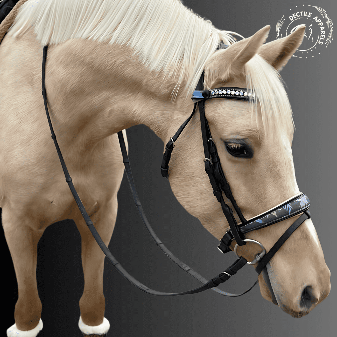 Fleur Snaffle Bridle Cream Padding