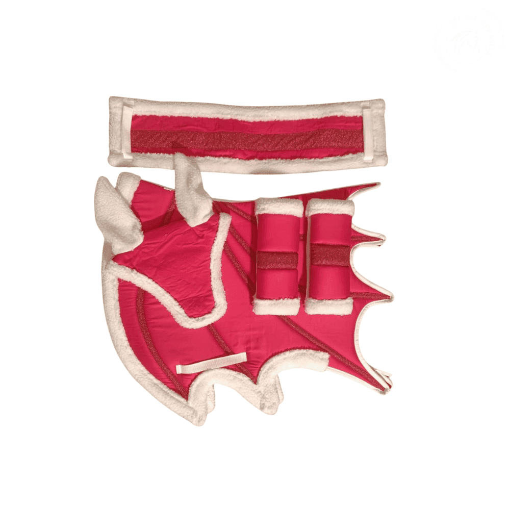 Christmas Dragon Saddle Pad Set with Neck Strap