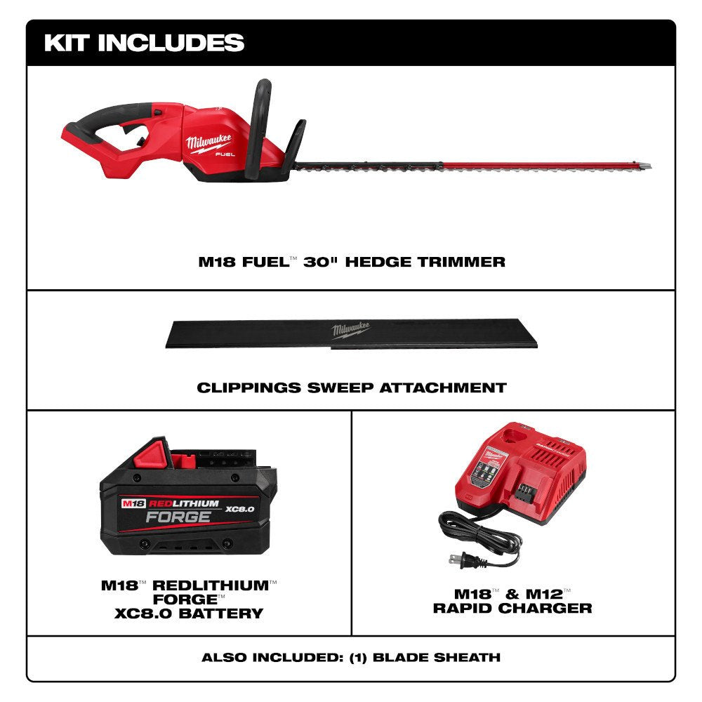 Milwaukee 3034-21 M18 FUEL 30-Inch Hedge Trimmer Kit with Battery & Charger