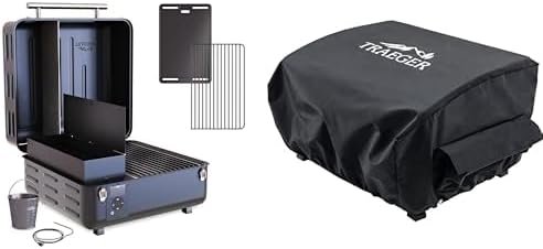 Traeger Grills TFT18KLD Ranger, Portable Wood Pellet Grill and Smoker – Electric Tabletop Pellet Smoker with Digital Arc Controller, Cast Iron Griddle, For Tailgating and Outdoor Cooking