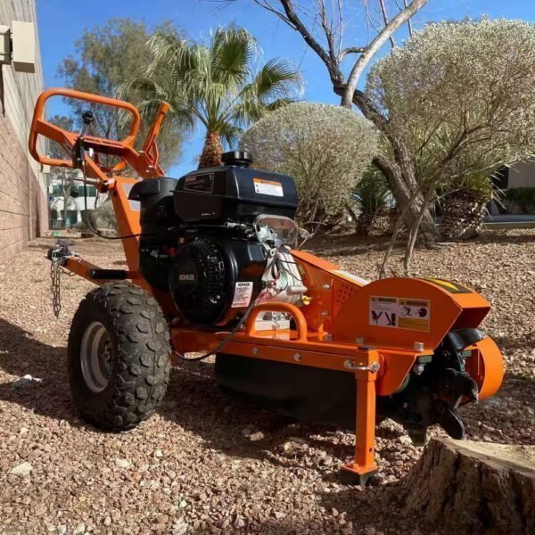 Power King 11 in. 14 HP Commercial Kohler Gas Powered Stump Grinder with Extra Set of Teeth and Precision Control Brake – Seacayago