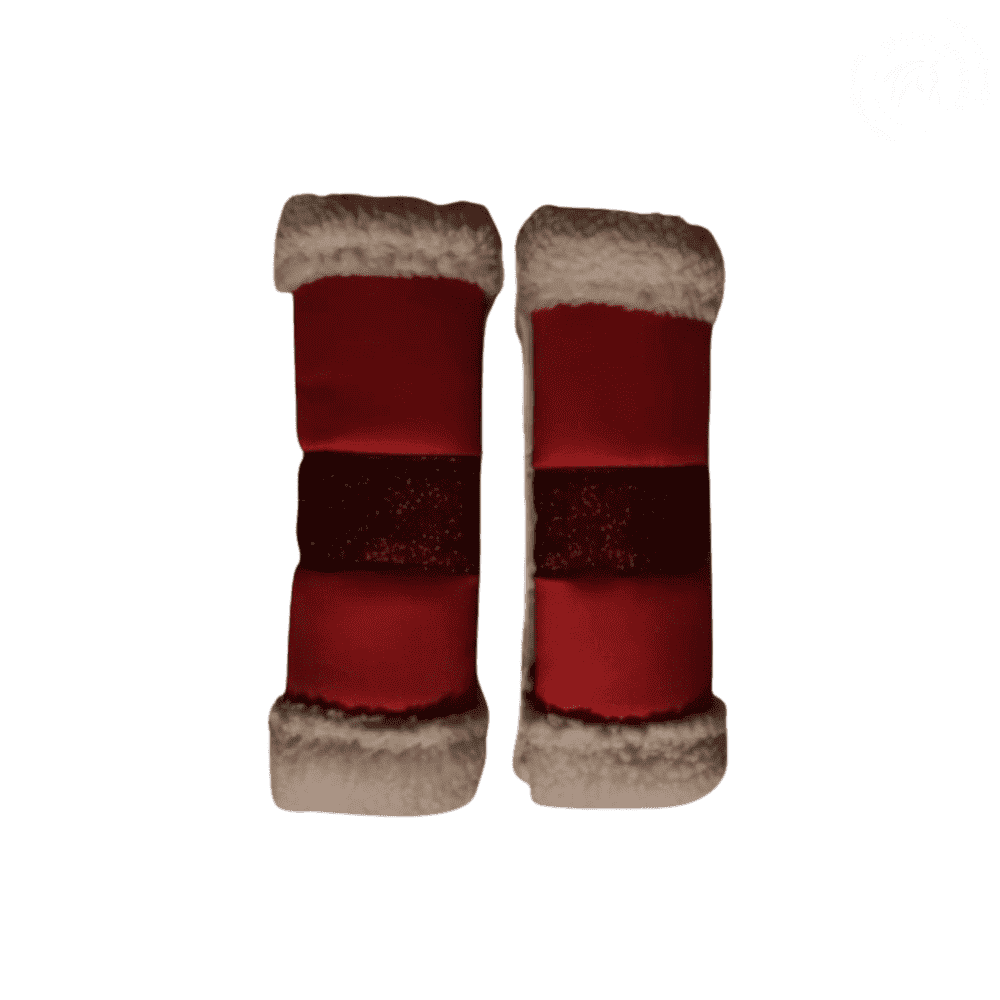 Red Christmas Equestrian Saddle Pad Set