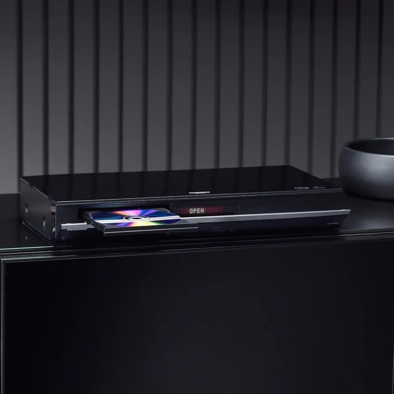 Panasonic Streaming Blu Ray DVD Player, 4K Blu Ray Player with Dolby Vision and HDR10+ Ultra HD Premium Video Playback, Hi-Res Audio, Voice Assist - DP-UB820-K (Black)