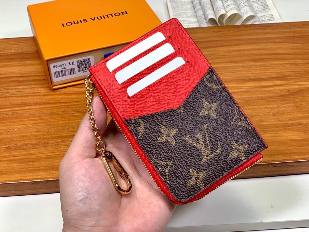 Louis Vuitton Recto Verso Monogram Wallet 13cm Red