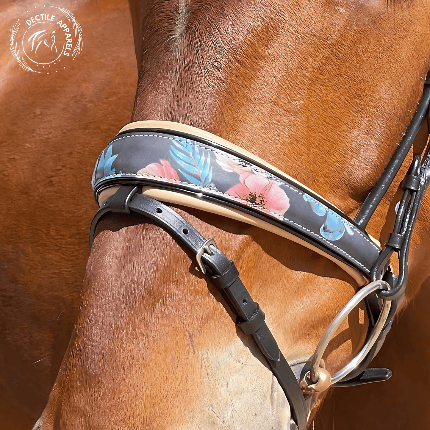 Fleur Snaffle Bridle Cream Padding
