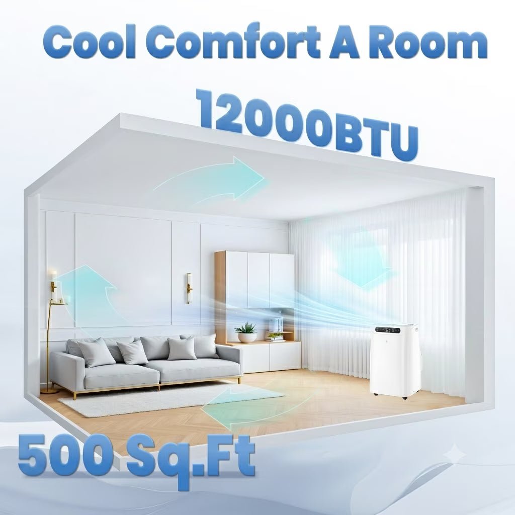 12000 BTU Portable Air Conditioners Cools up to 500 Sq. Ft.