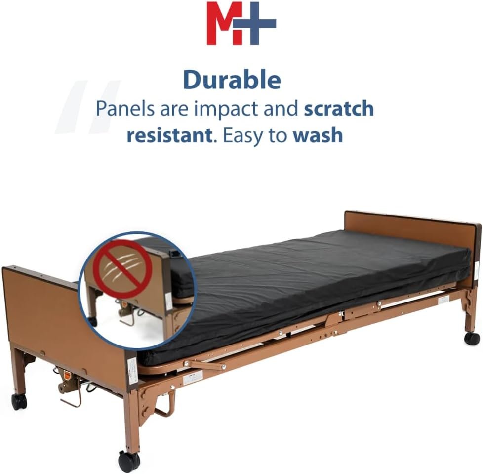 Fully Electric Hospital Bed Set - Foam Mattress, Half Rails Included - Enhanced Comfort, Convenience