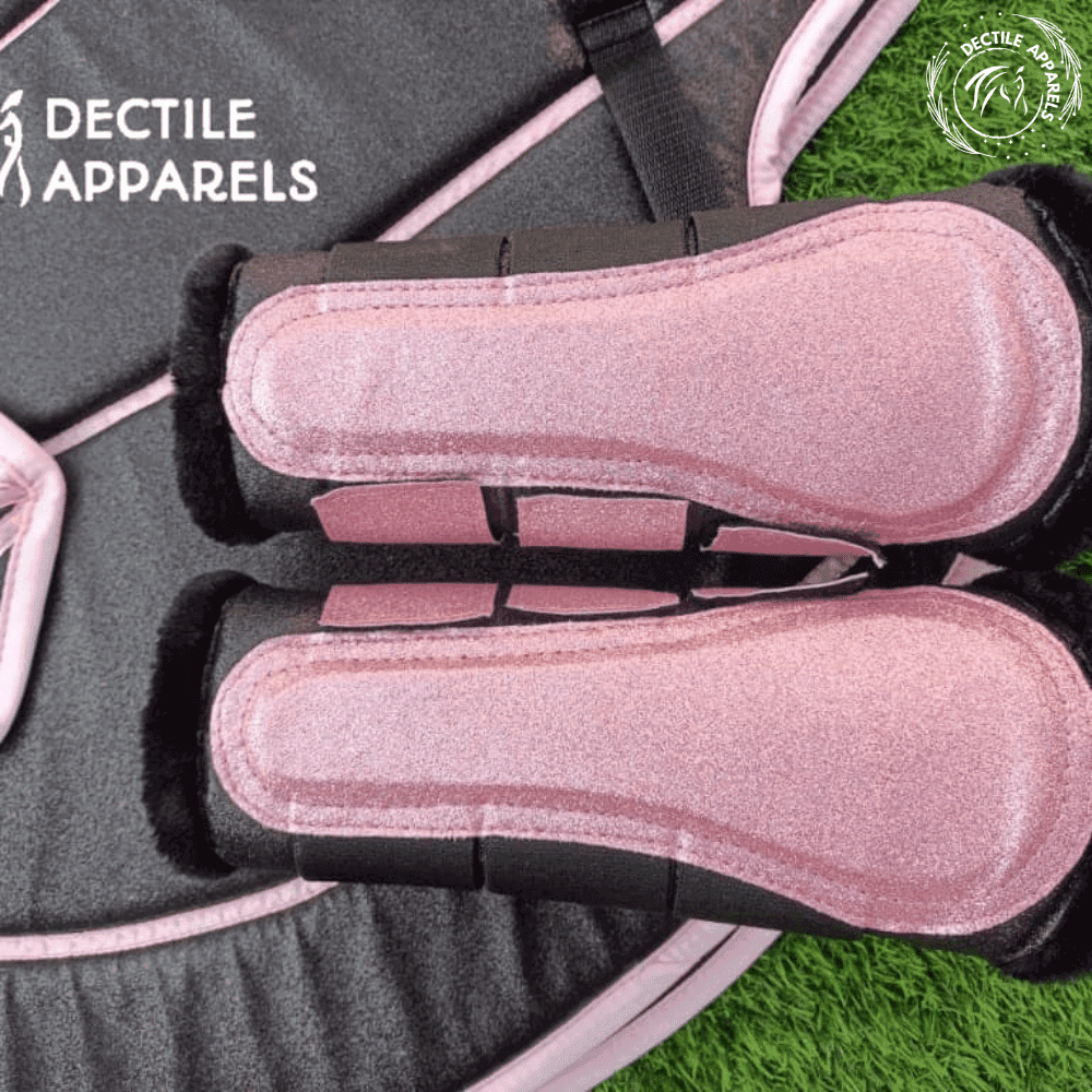 Shiny Glitter Dragon Saddle Pad Set with Ear Bonnet & Leg Wraps