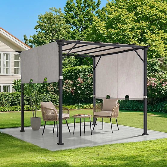 Outdoor Steel Pergola With Shade