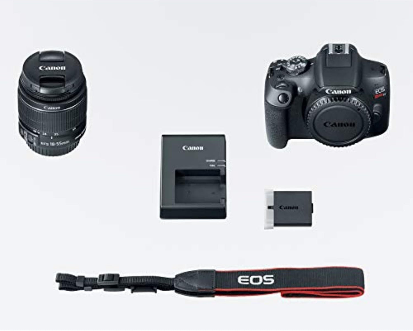 Canon EOS Rebel T7 DSLR Camera EF-S 18-55mm f/3.5-5.6 is II Lens Kit, 24.1 Megapixel CMOS (APS-C) Sensor, Full HD Videos, Built-in Wi-Fi, Beginner Photographers, Digital Camera, Black | 24.1MP Aps-C CMOS, Full HD 1080p, Built-in WI-FI and Nfc, Iso 100-640