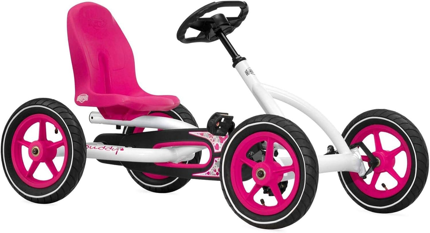 Berg Toys Buddy Blue Pedal Go Kart for Kids– Adjustable Ride On Toy for Ages 4-8 – Go Karts with BFR System and Adults Outdoor Pedal Car for Kids