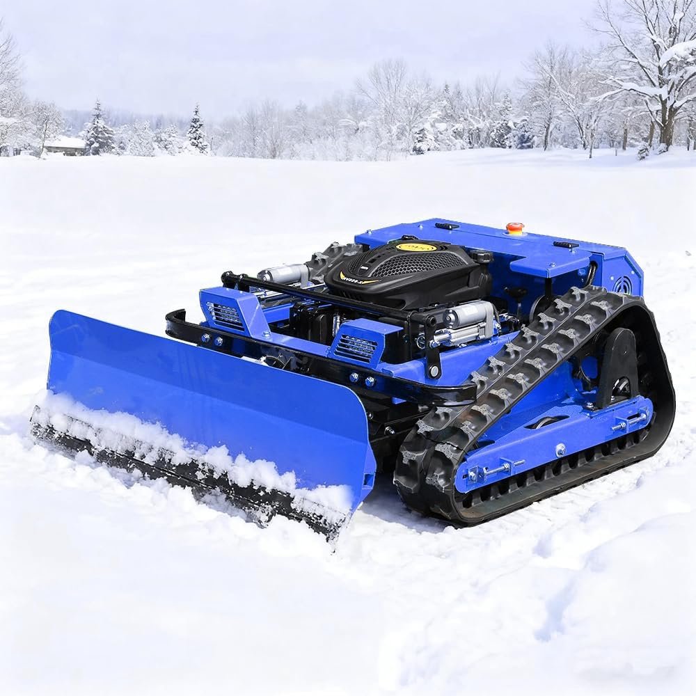 INFRONT Remote Control Lawn Mower - All Terrain Tracks, 45° Slope Climbing, Gas Electric Hybrid, High Power Strong Mower