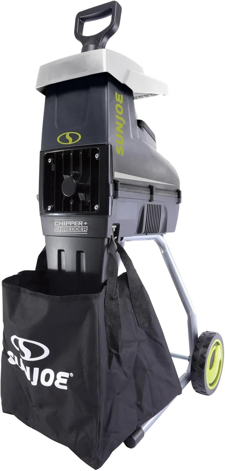 Sun Joe CJ603E Corded Wood Chipper & Shredder, 15A, 1.7" Cut Diameter