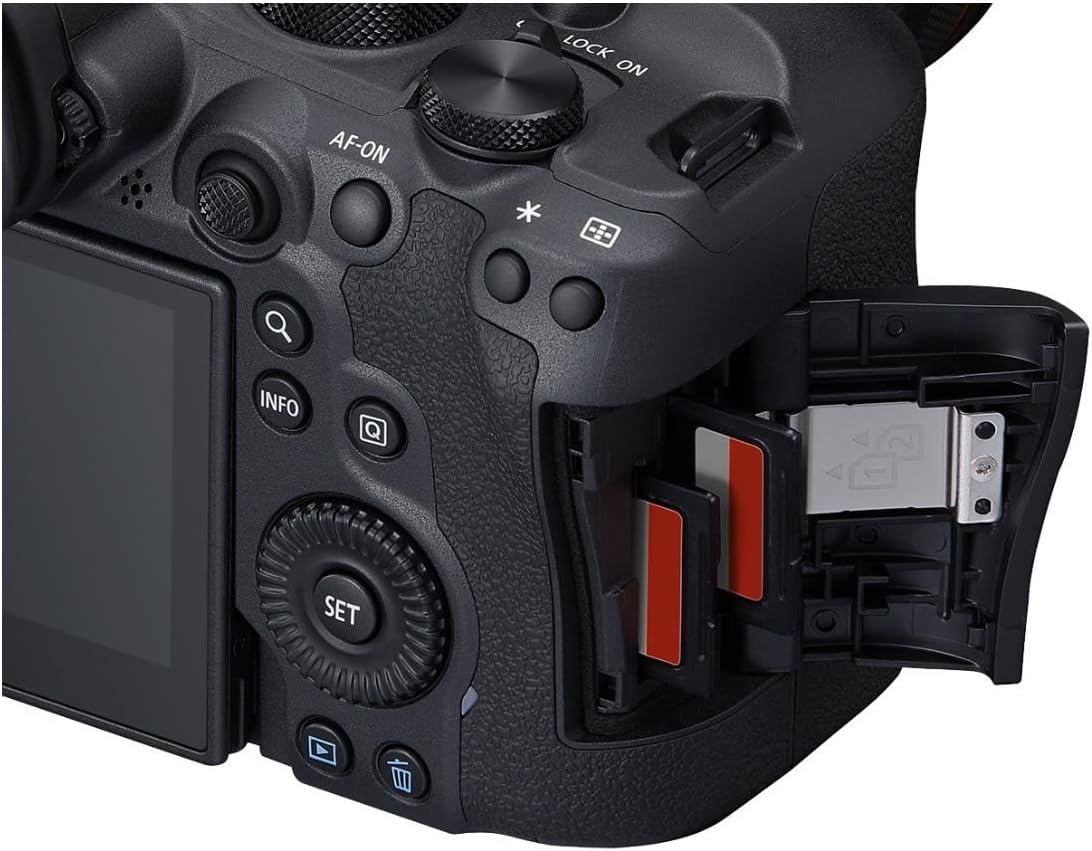 Canon EOS R6 Mark II Mirrorless Camera (Body Only), Full-Frame Camera, 24.2 Megapixel CMOS Sensor, Photo and Video Capabilities, Black | 24.2MP Full-Frame CMOS, Digic X, 5-Axis Ibis Up to 8 Stops, 6K Oversampled 4k60, Raw Burst 30 Fps, Dual UHS-Ii SD Slot