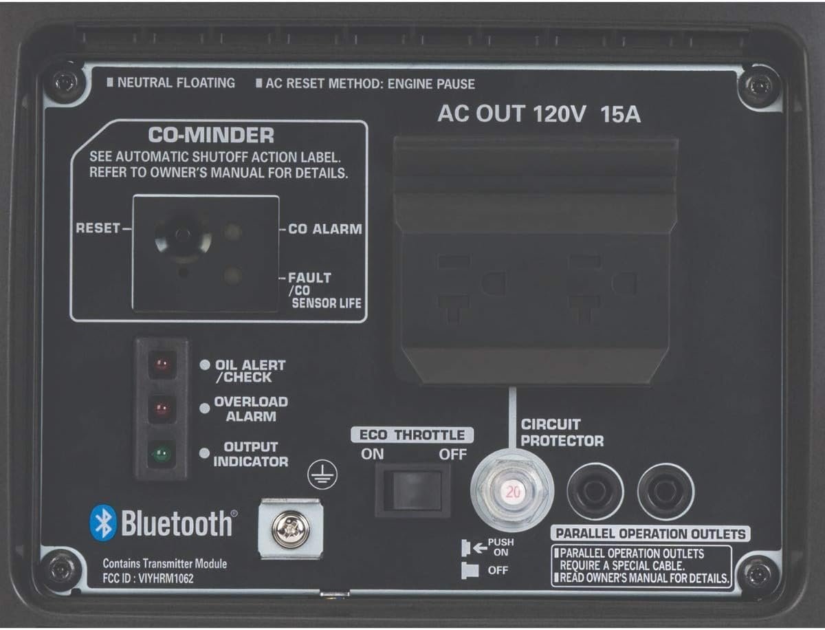 Honda EU2200ITAN 2200W Portable Inverter Generator 120V CO-Minder 49 State Compliant