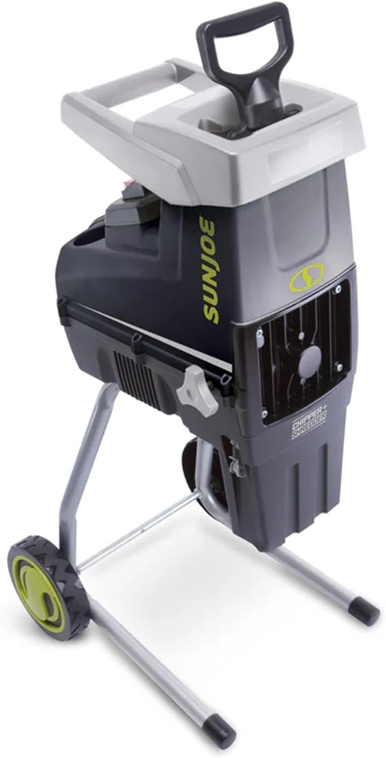 Sun Joe CJ603E Corded Wood Chipper & Shredder, 15A, 1.7" Cut Diameter