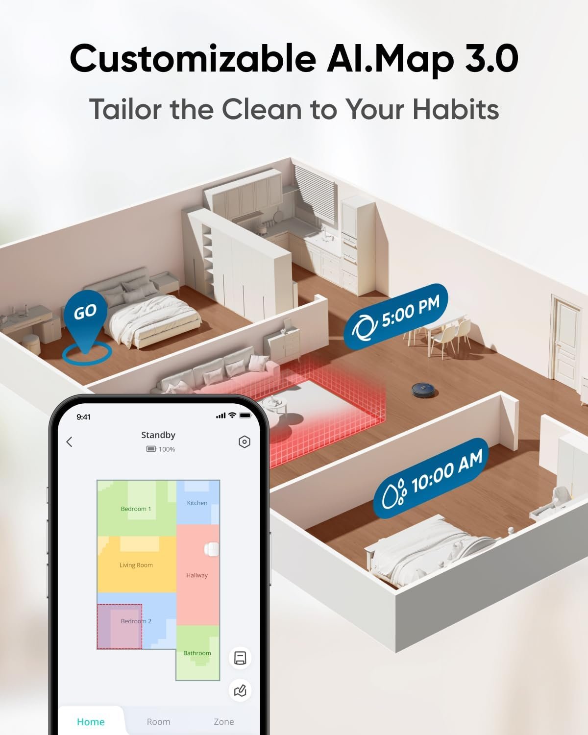 eufy X10 Pro Omni Robot Vacuum and Mop Combo, Incredible Suction, Dual Mops with 12 mm Auto-Lift and Carpet Detection, AI Obstacle Avoidance, Auto Mop Washing&amp;Drying, Self-Emptying, Self-Refilling