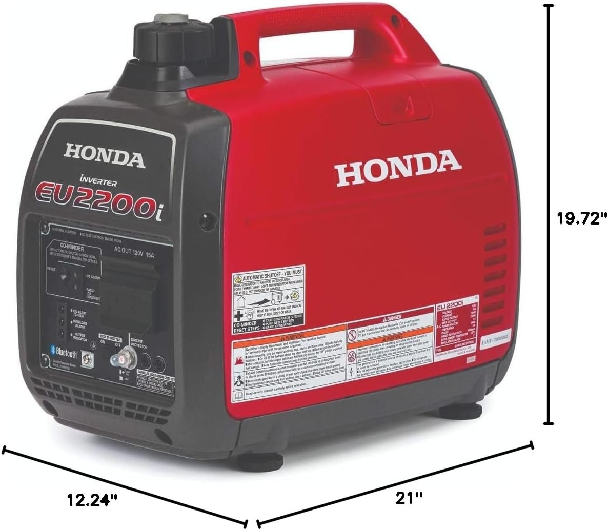 Honda EU2200ITAN 2200W Portable Inverter Generator 120V CO-Minder 49 State Compliant