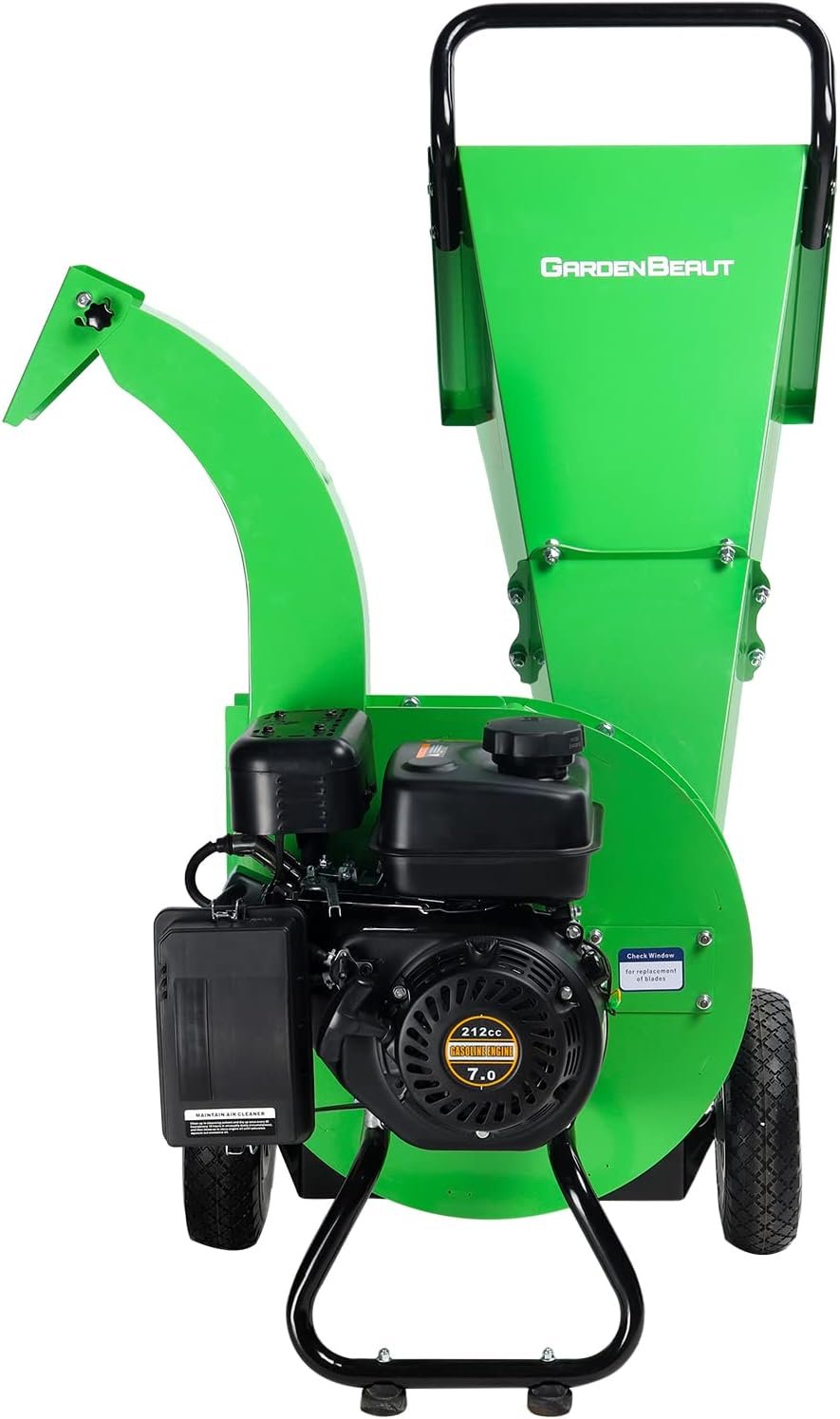 S1 Gas-Powered Wood Chipper, 7HP, 3" Max Diameter, High Reduction Ratio