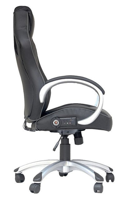 X Rocker - Rogue Sound Office Chair with Fixed Arms and 2.0 Bluetooth - Gray and Black