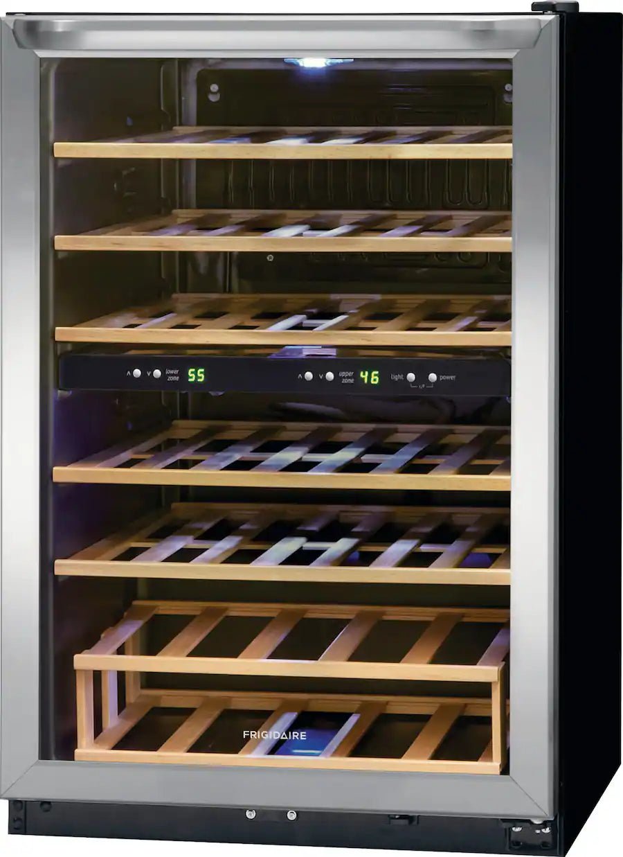 45 Bottle Two-Zone Wine Cooler - Stainless Steel