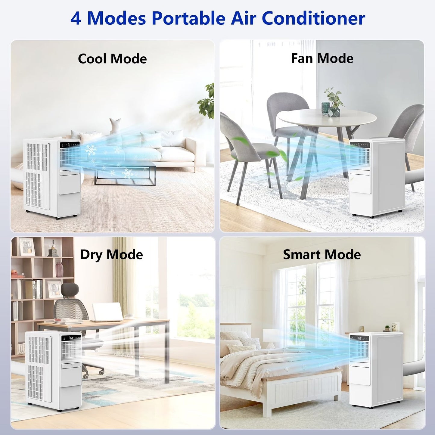 12000 BTU Portable Air Conditioner for Room up to 500 Sq. ft, 3-in-1 Portable AC