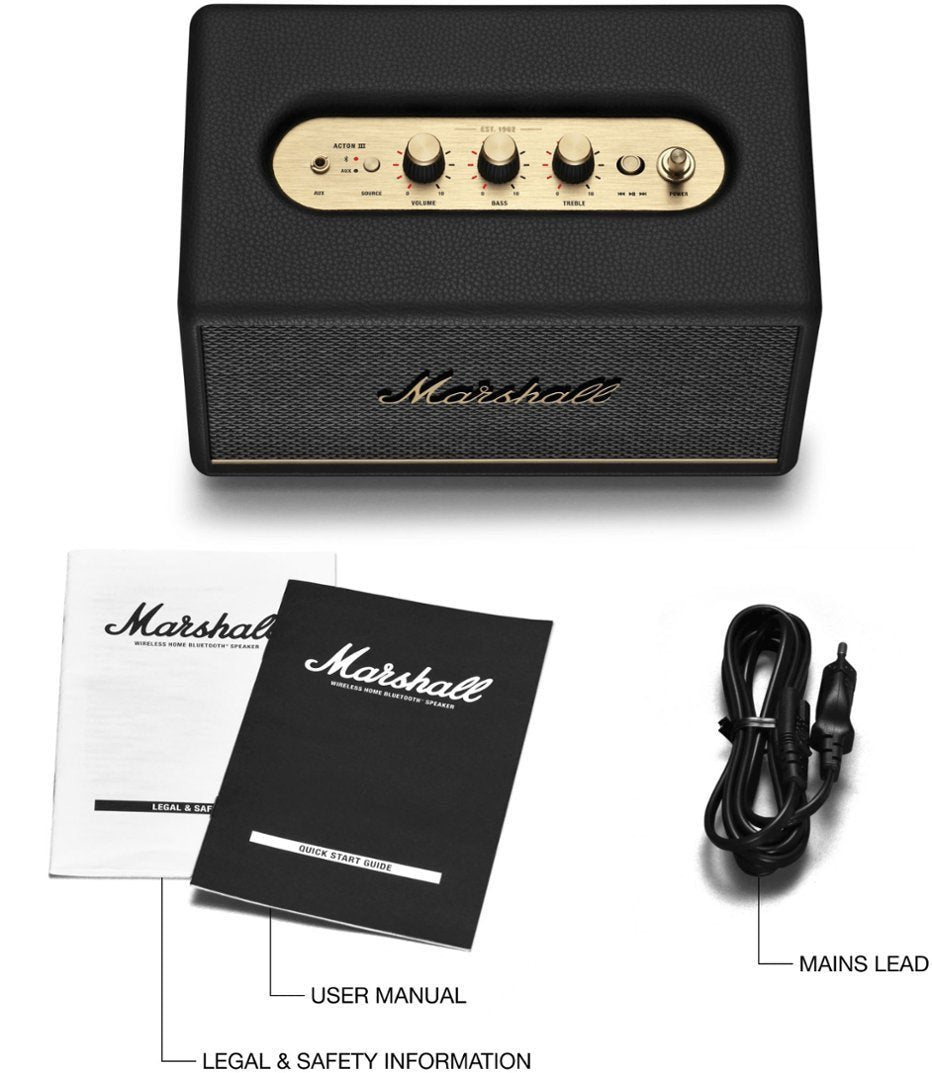 Marshall - Acton III Bluetooth Speaker - Black