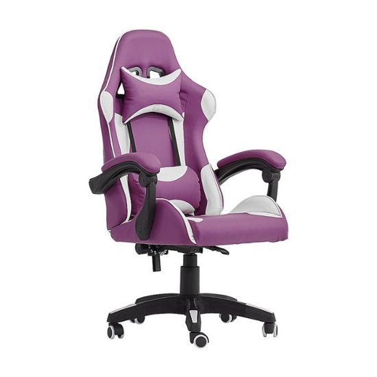 CorLiving Ravagers Gaming Chair - Purple and White