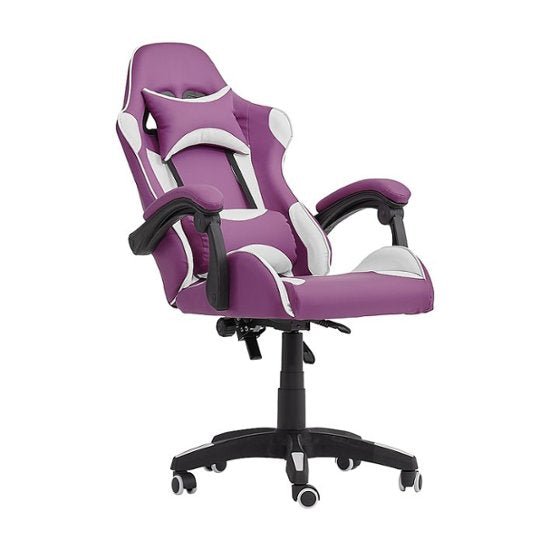 CorLiving Ravagers Gaming Chair - Purple and White