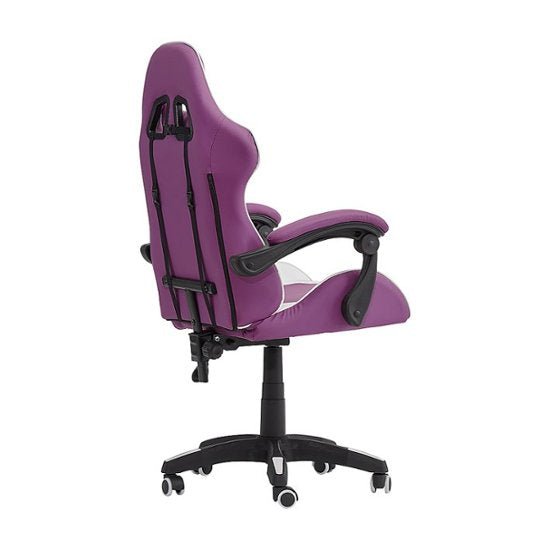 CorLiving Ravagers Gaming Chair - Purple and White