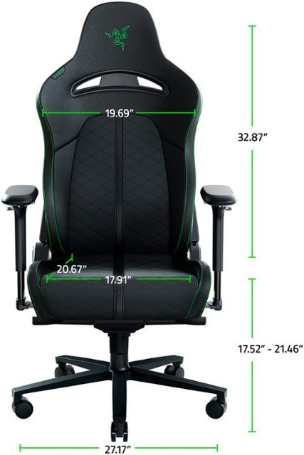 Razer - Enki X Essential Gaming Chair for All-Day Comfort Green