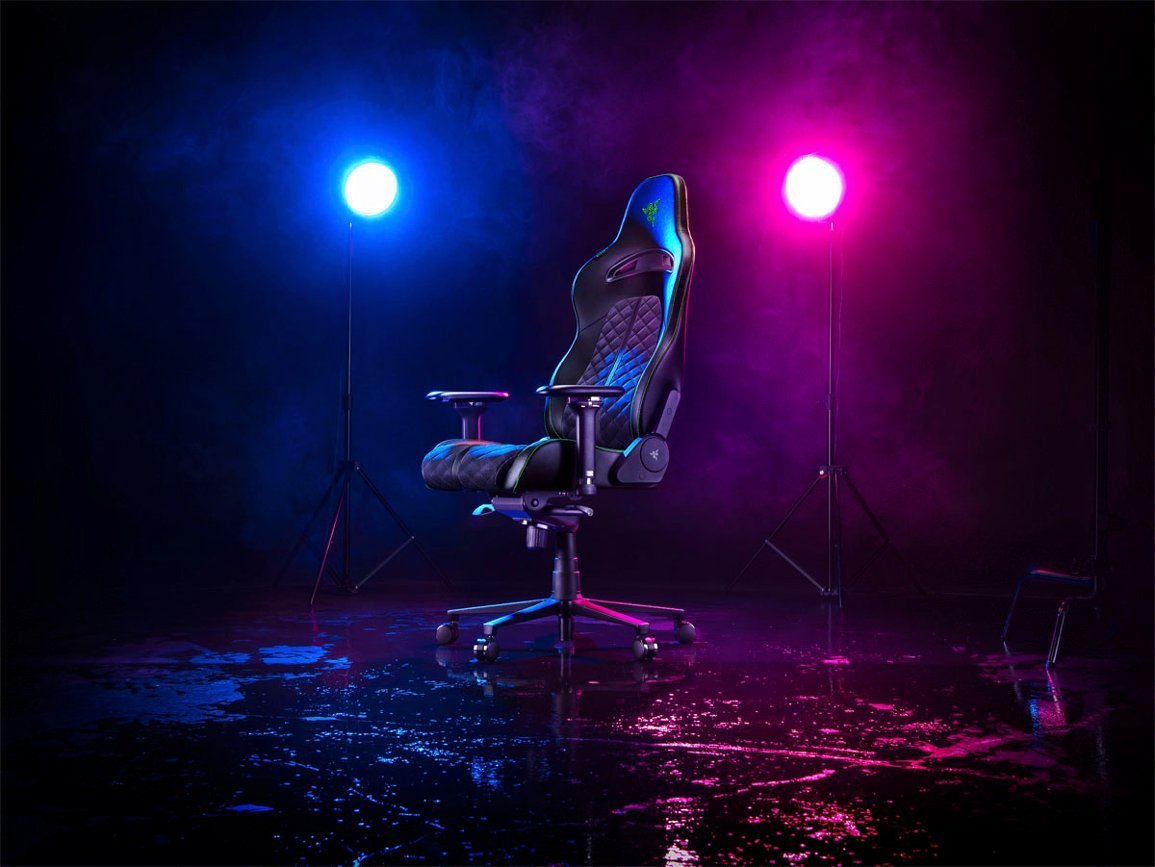 Razer - Enki X Essential Gaming Chair for All-Day Comfort Green