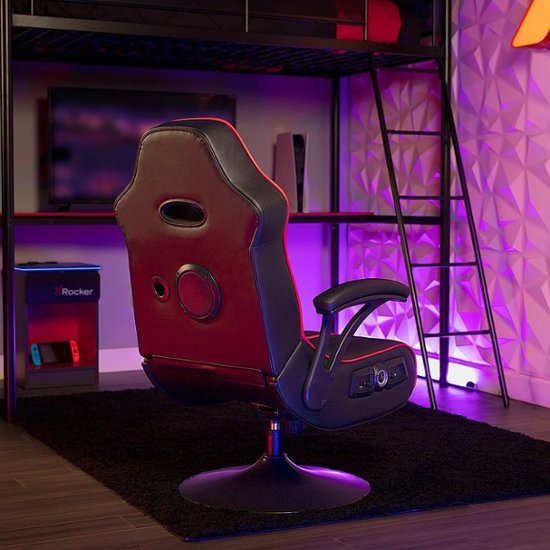 X Rocker - Torque Bluetooth Audio Pedestal Gaming Chair with Subwoofer and Vibration - Black