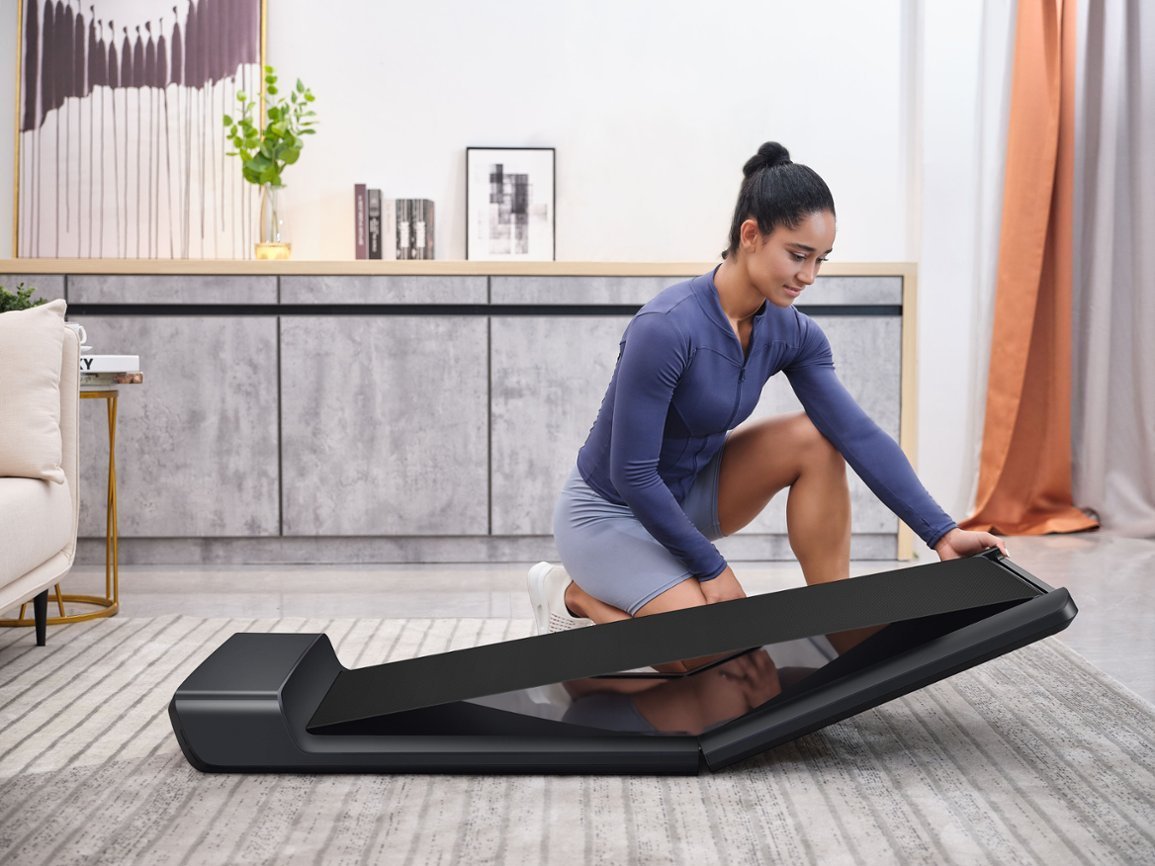 WalkingPad - A1 Pro Under Desk Treadmill Double Fold Walking Pad - Black